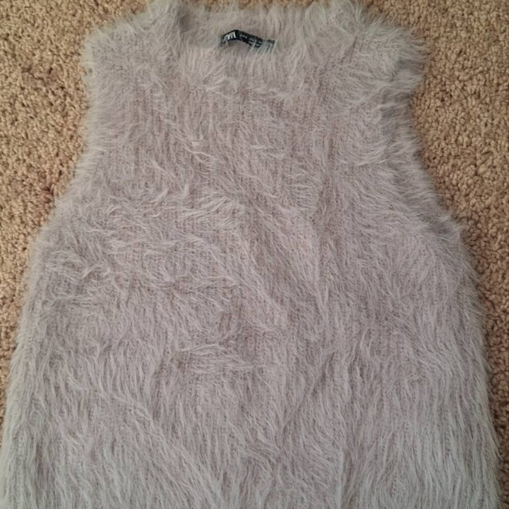 Zara Fuzzy Sweater Vest